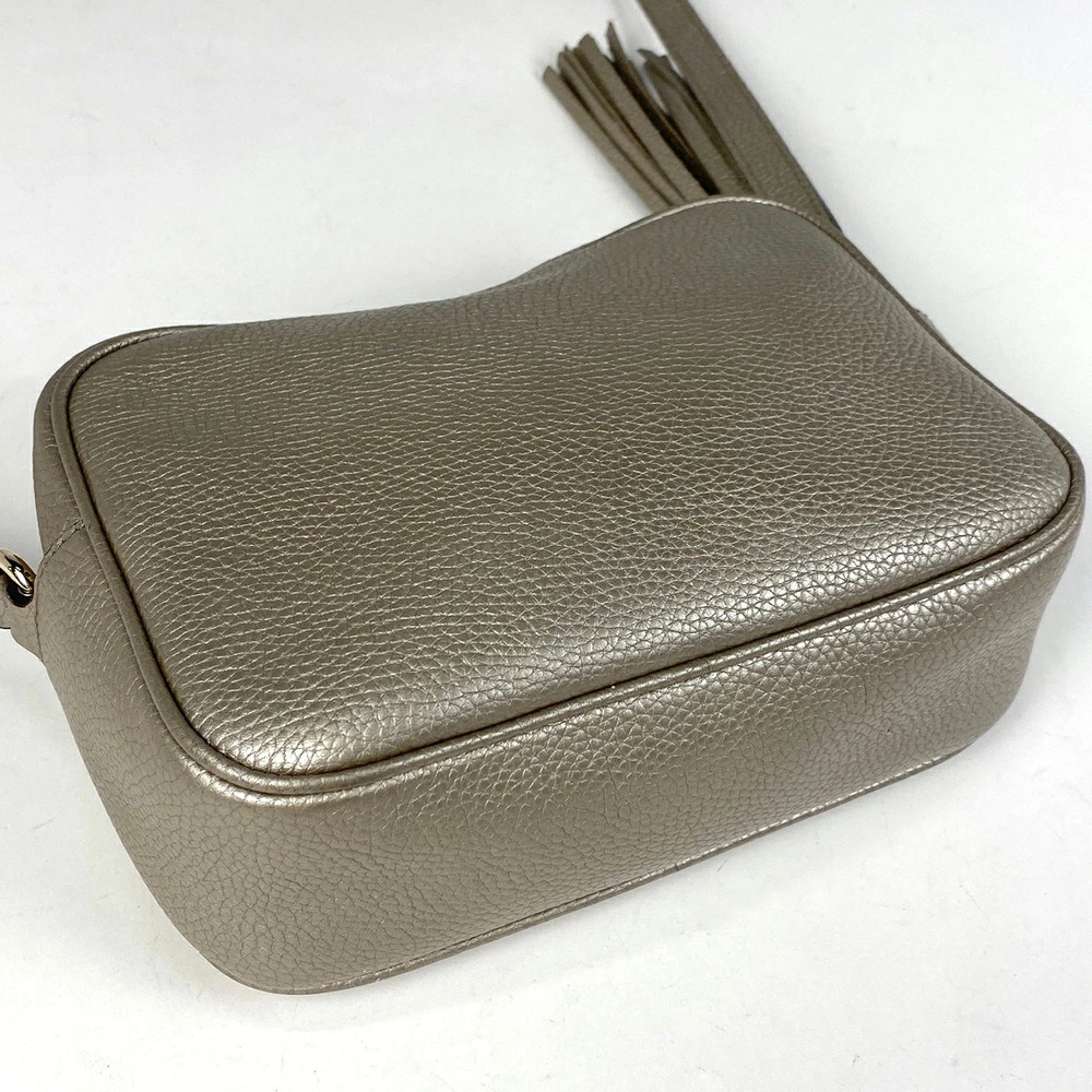 Gucci Gold Shoulder Bag Fringe Leather Tassel Soho